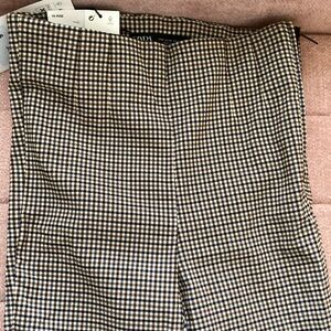 Zara high rise plaid leggings plaid XS